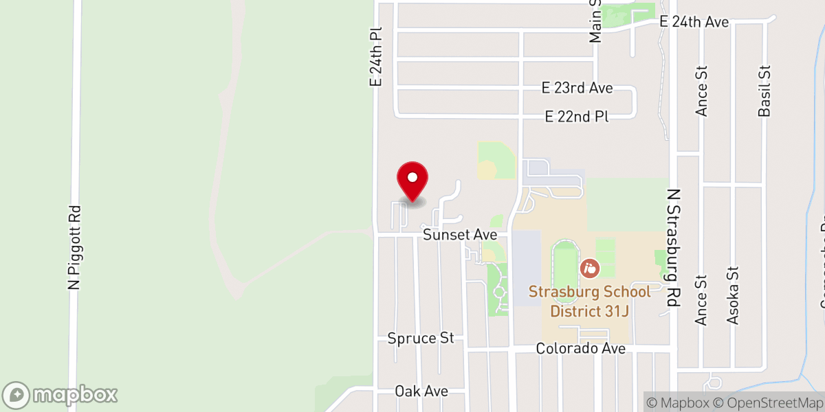 Map showing location of Strasburg Community Church