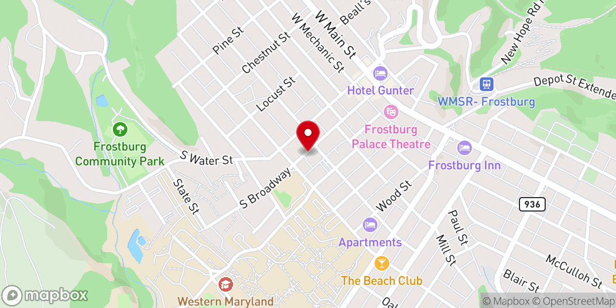 Map showing location of Salem United Church of Christ