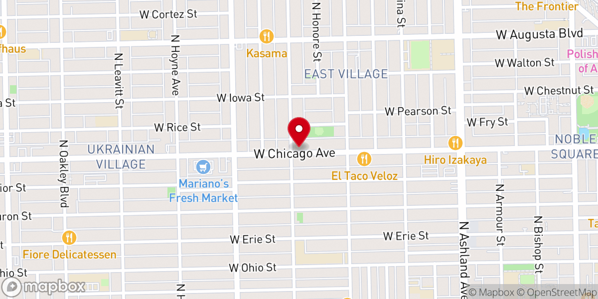 Map showing location of Iglesia Pentecostal