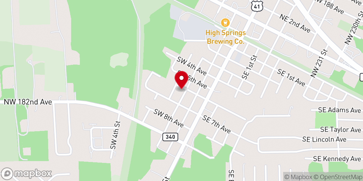 Map showing location of Church of God By Faith