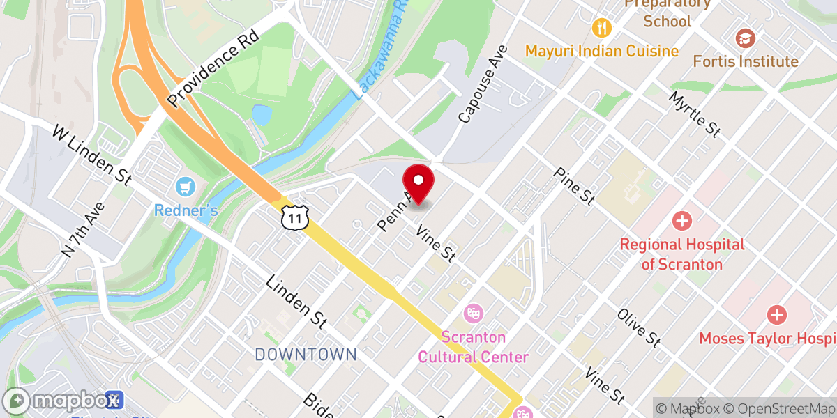 Map showing location of St. Francis of Assisi Kitchen