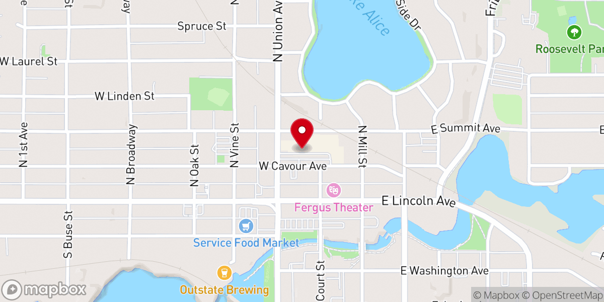 Map showing location of BUC Fitness