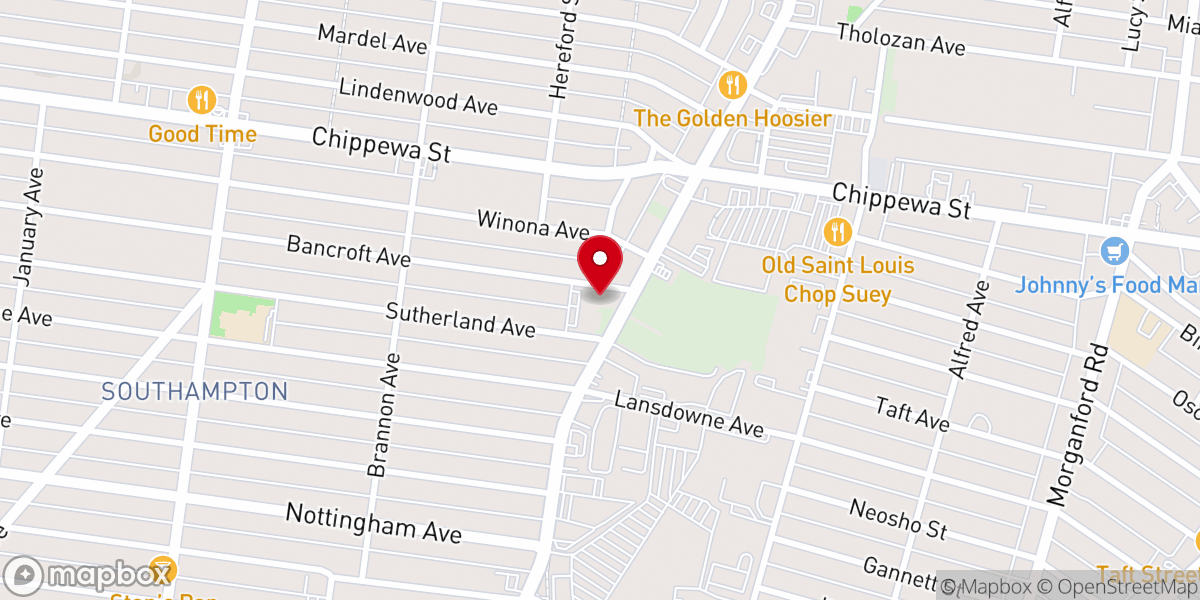 Map showing location of Church of the Magdalen (St. Mary Magdalen Catholic Church)