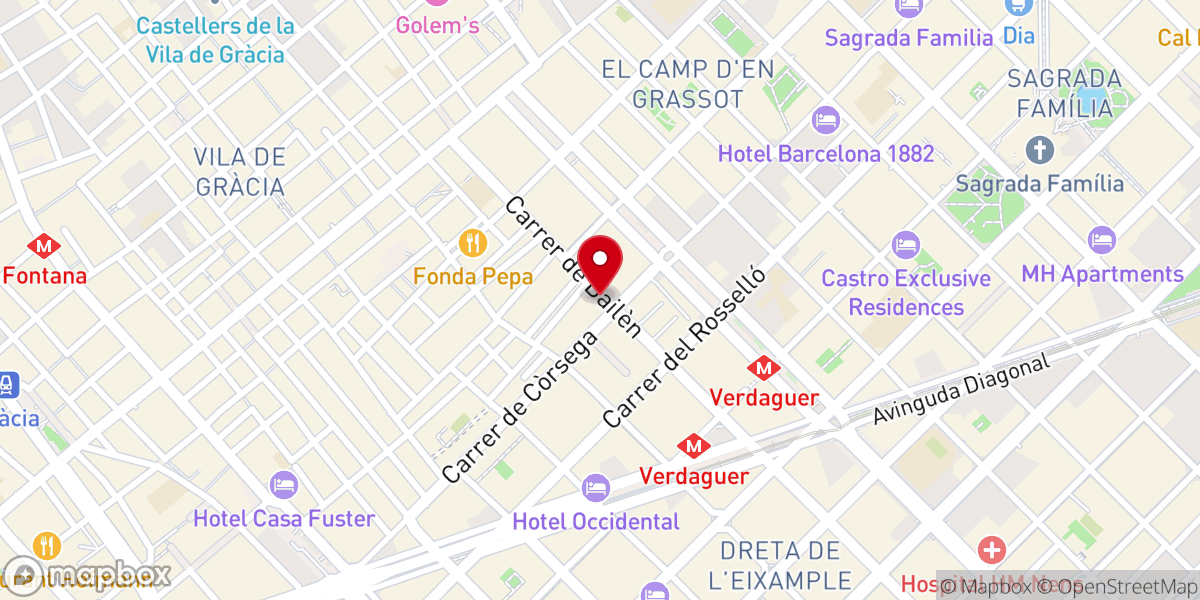 Map showing location of Iglesia del Corpus Christi