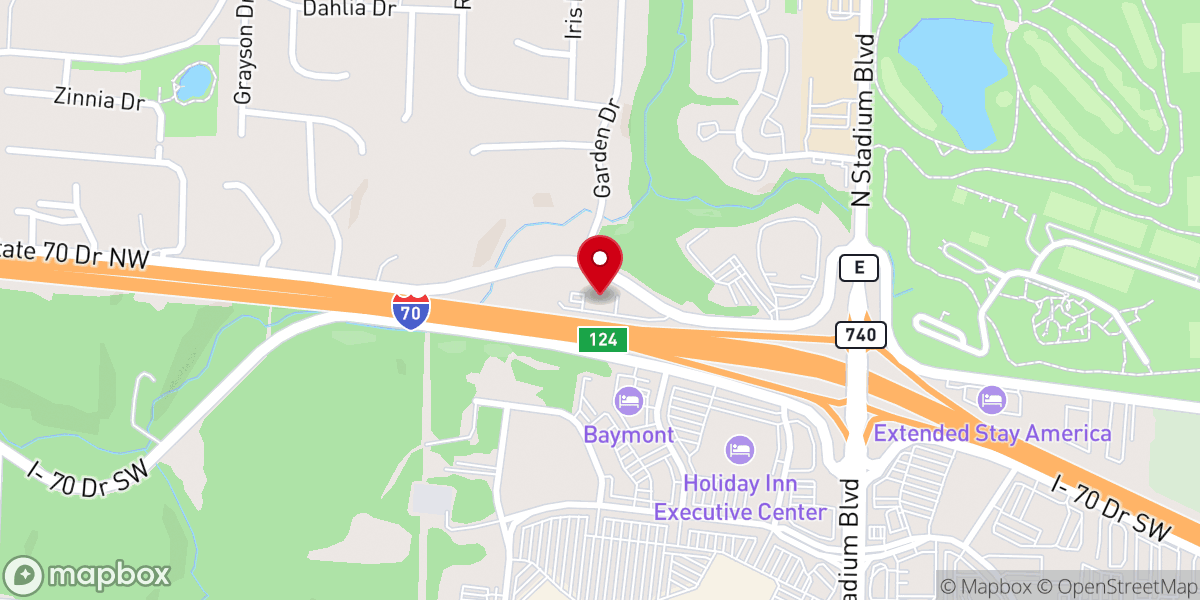 Map showing location of Northern Missouri District Council of the Assemblies of God