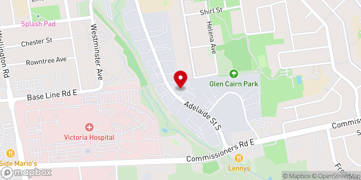 Map showing location of New Arising London