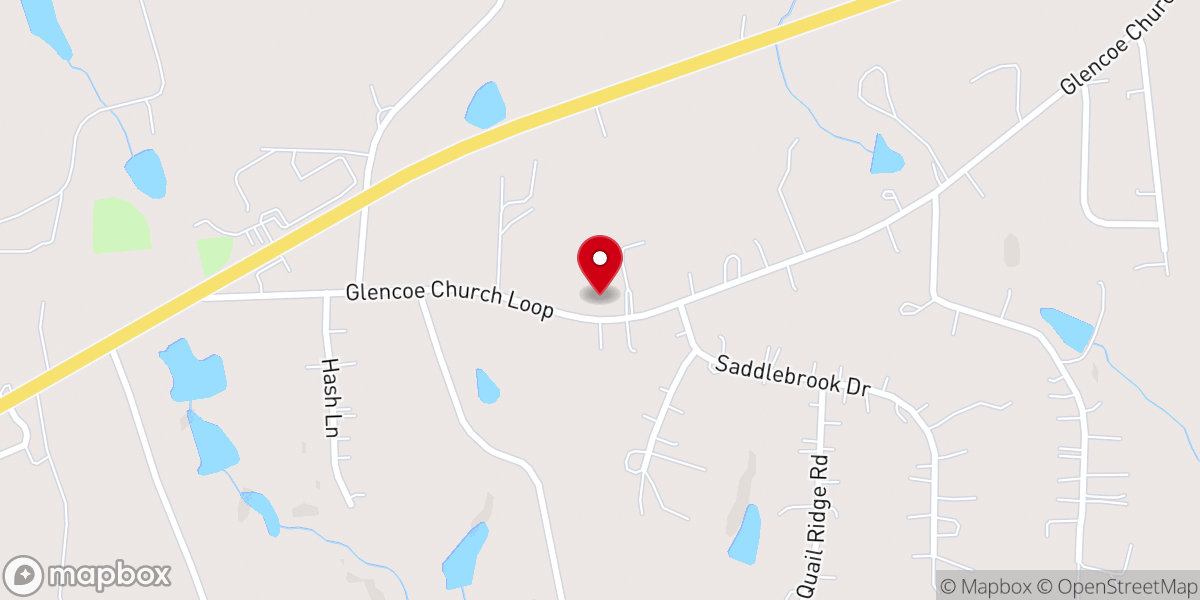 Map showing location of Glencoe United Methodist Church