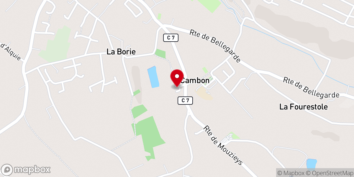 Map showing location of Eglise Saint-Pierre de Cambon