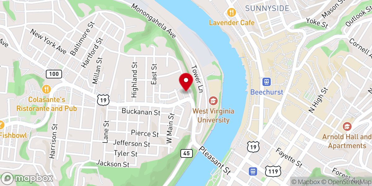 Map showing location of St. Mary's Orthodox Church