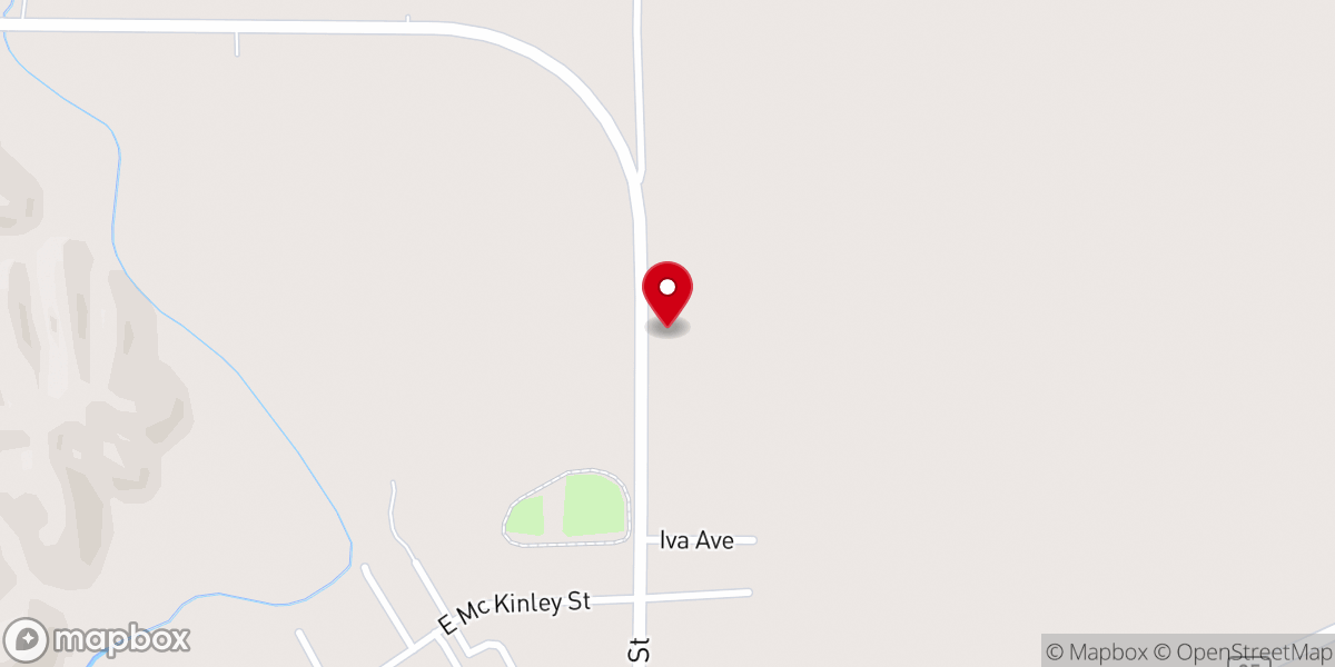 Map showing location of First Baptist Church of Delta