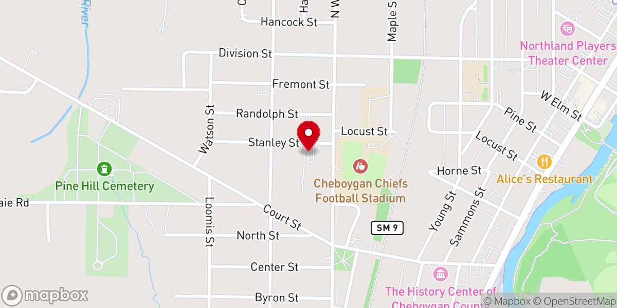 Map showing location of St Thomas Lutheran Church