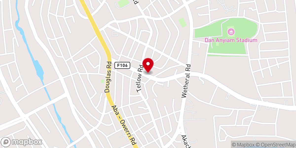 Map showing location of St Clement's Anglican Church, Omukwu Onicha
