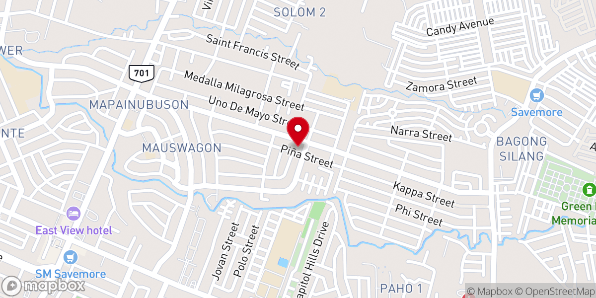 Map showing location of STO. NIÑO CHAPLAINCY