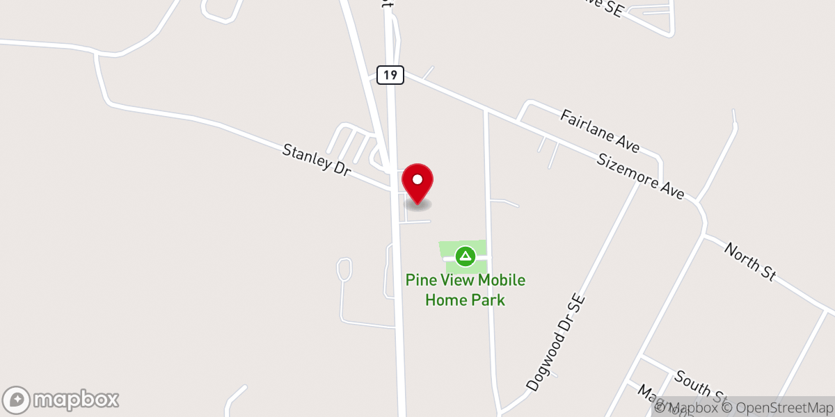 Map showing location of Corinth Baptist Church