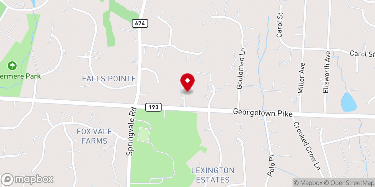 Map showing location of Christ the King Lutheran Church