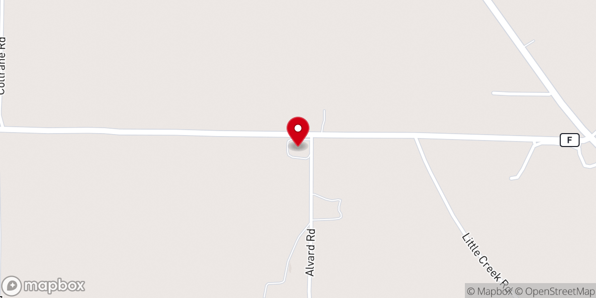 Map showing location of Little Creek Baptist Church