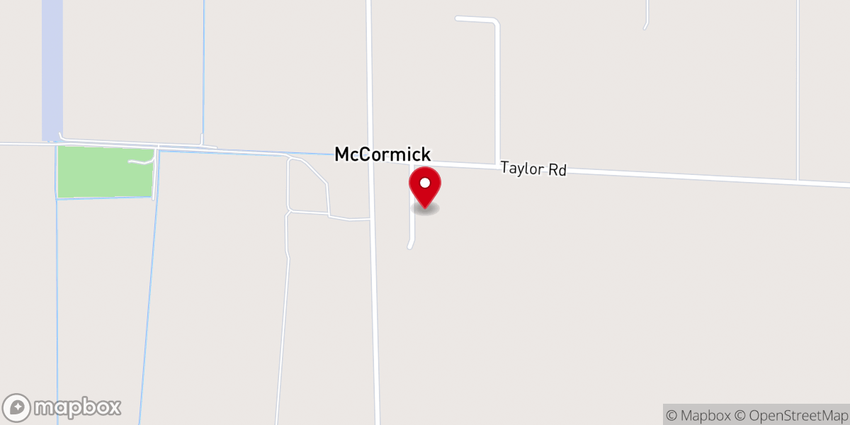 Map showing location of McCormick, old school