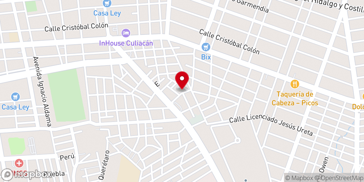 Map showing location of Parroquia de Nuestra Señora del Refugio
