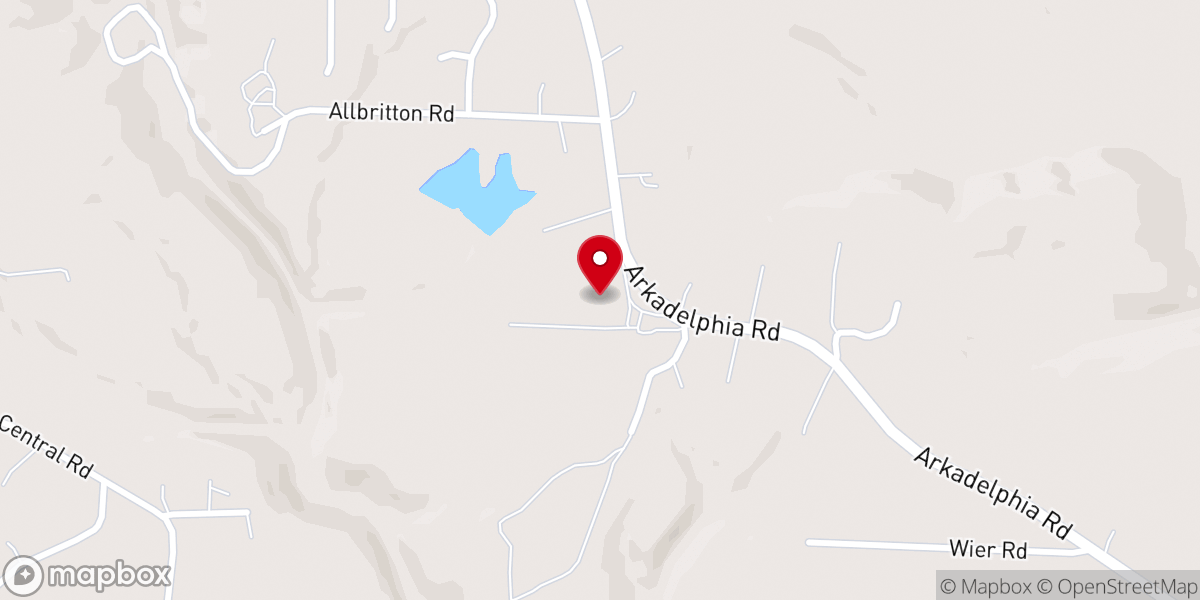 Map showing location of Calvary Baptist Church