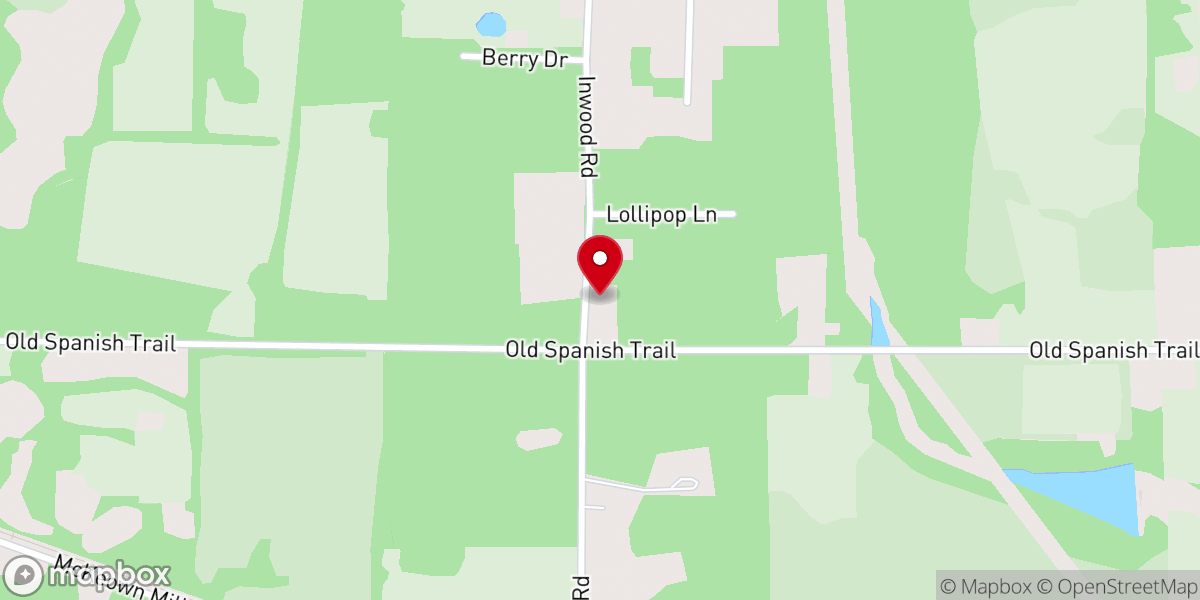 Map showing location of Inwood Baptist Church