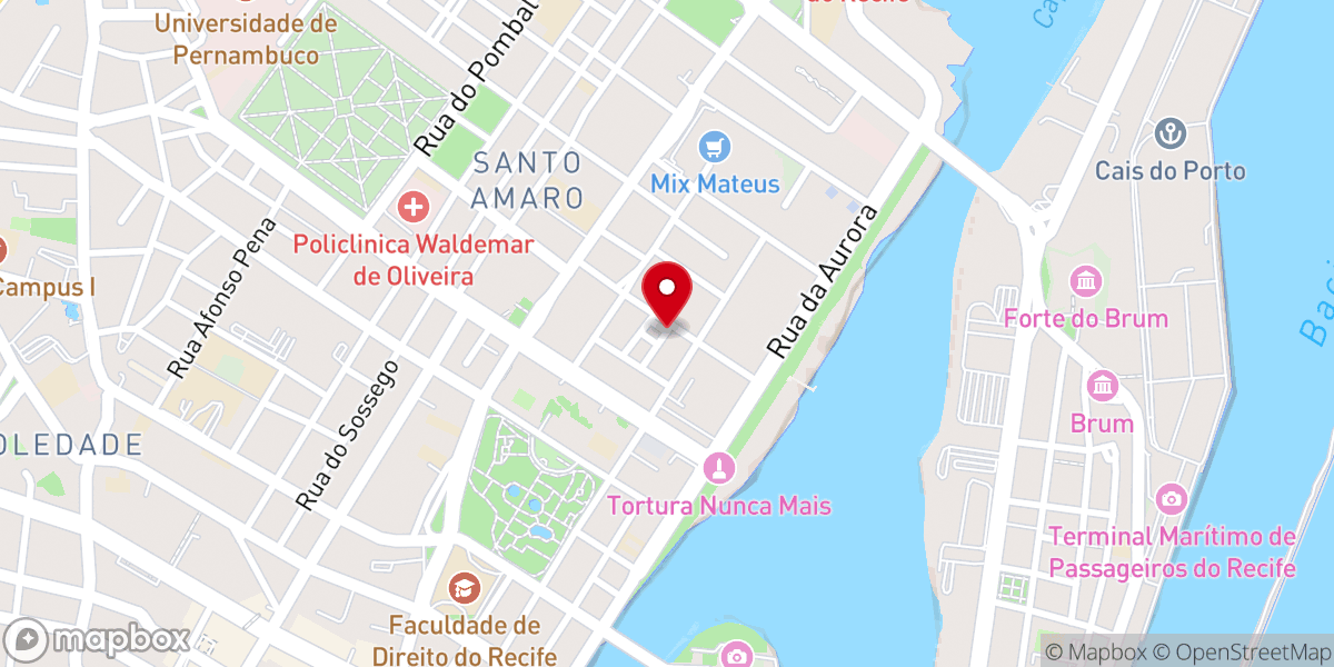 Map showing location of Igreja Matriz de Nossa Senhora da Piedade- Santo Amaro