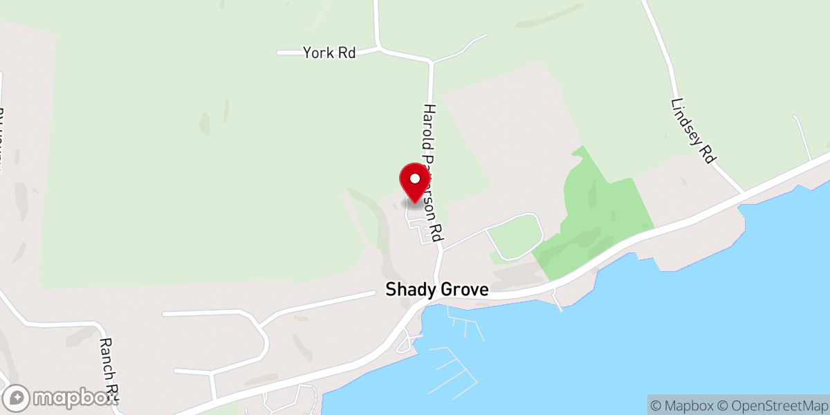 Map showing location of Shady Grove Church
