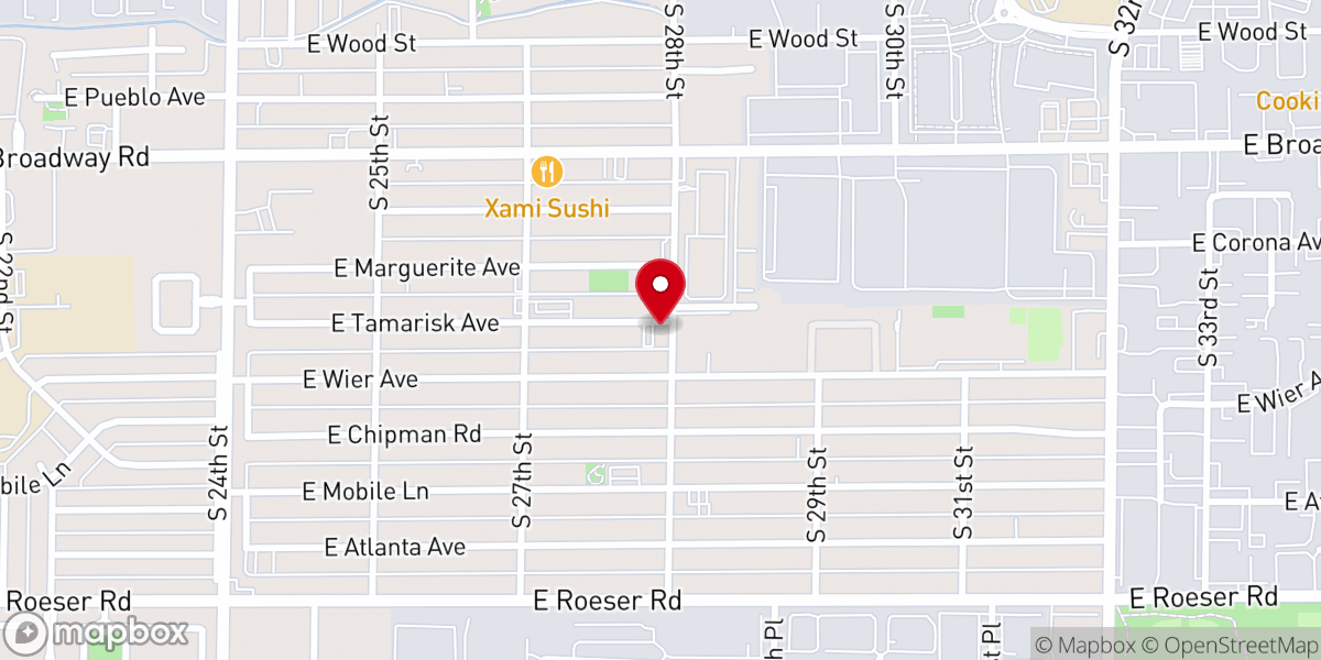 Map showing location of Broadway Missionary Baptist Church