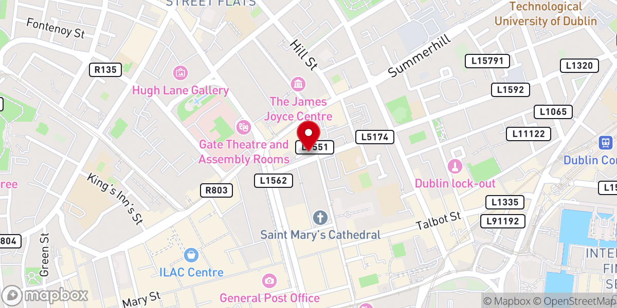 Map showing location of St. George's and St. Thomas's Parish