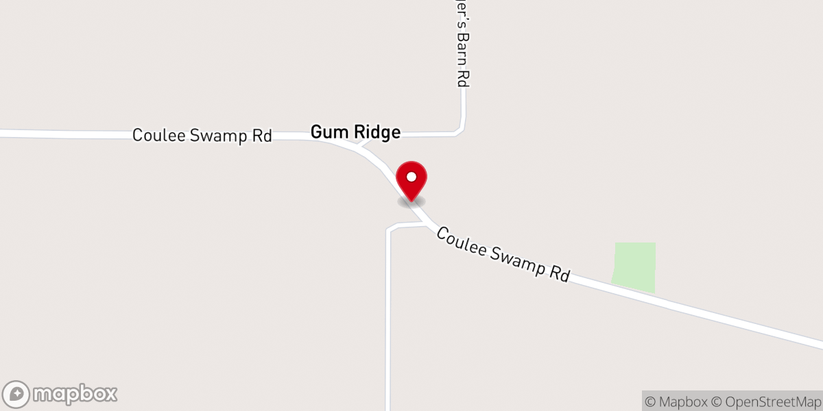 Map showing location of Travelers Rest Baptist Church