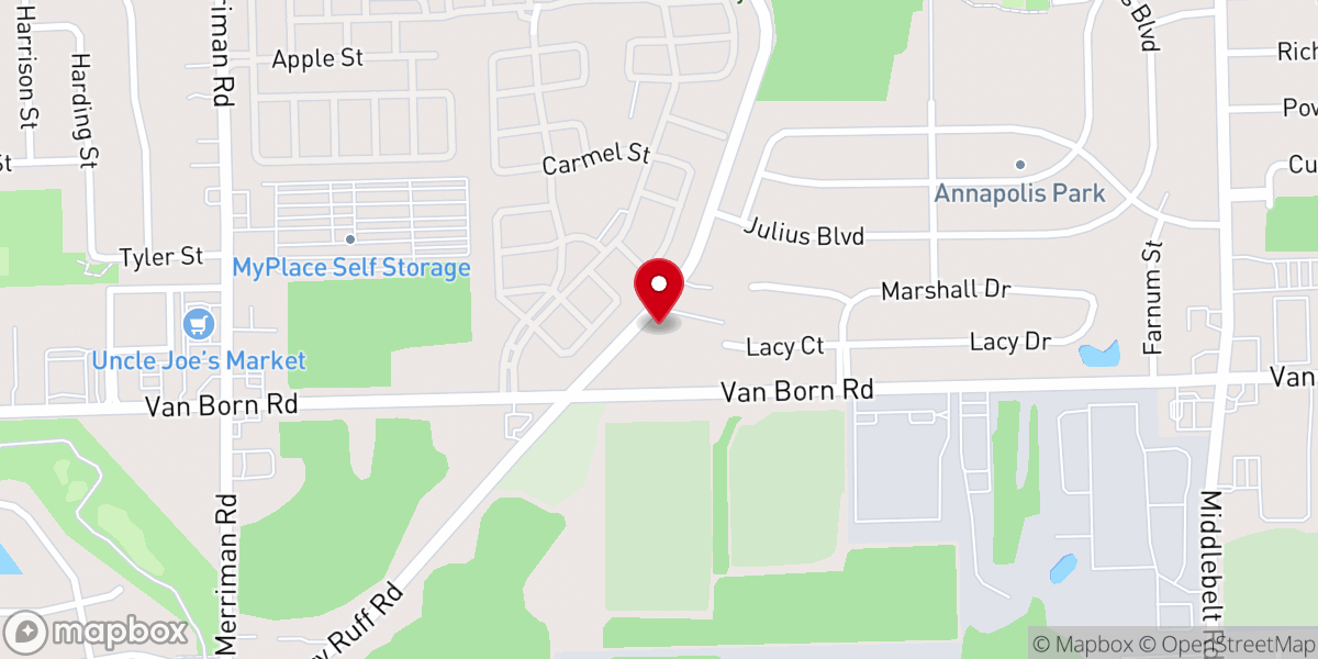 Map showing location of One Mission Church