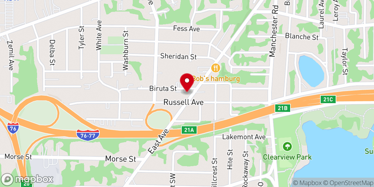 Map showing location of Bread of Life Church