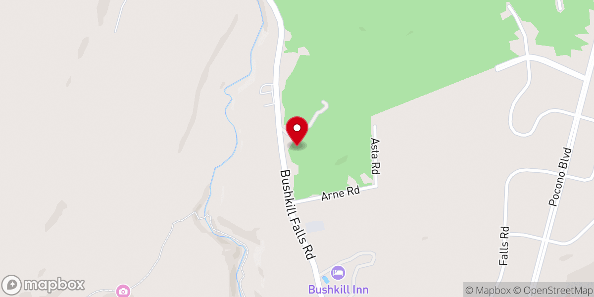 Map showing location of Bushkill Community Church