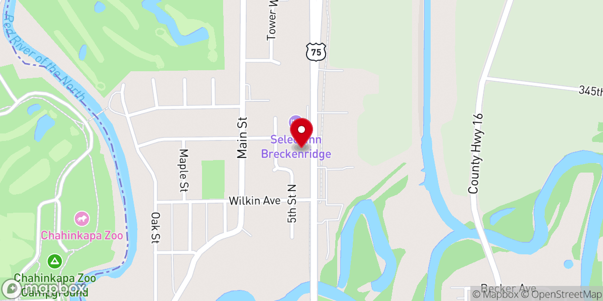 Map showing location of River of Life Community Fellowship