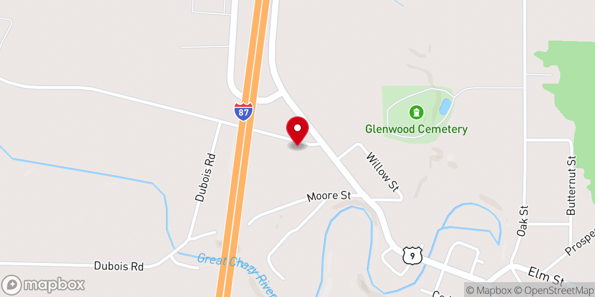 Map showing location of Living Water Baptist Church