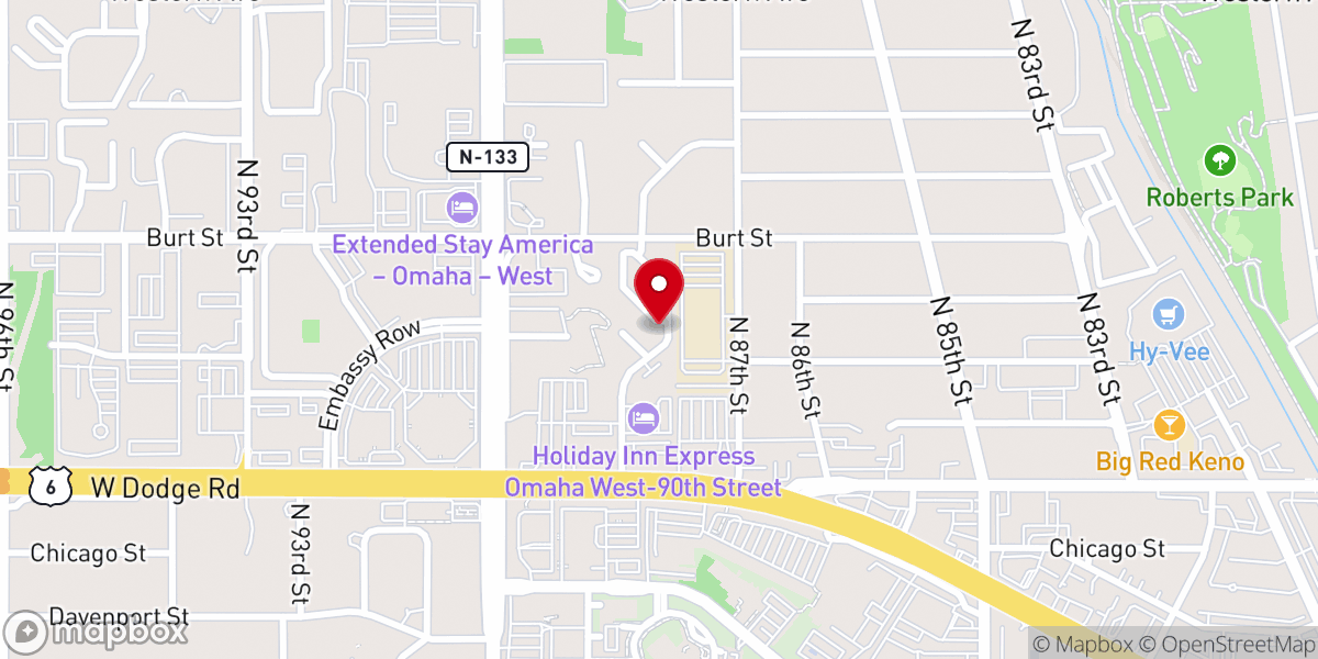 Map showing location of Crossroads Connections Inc