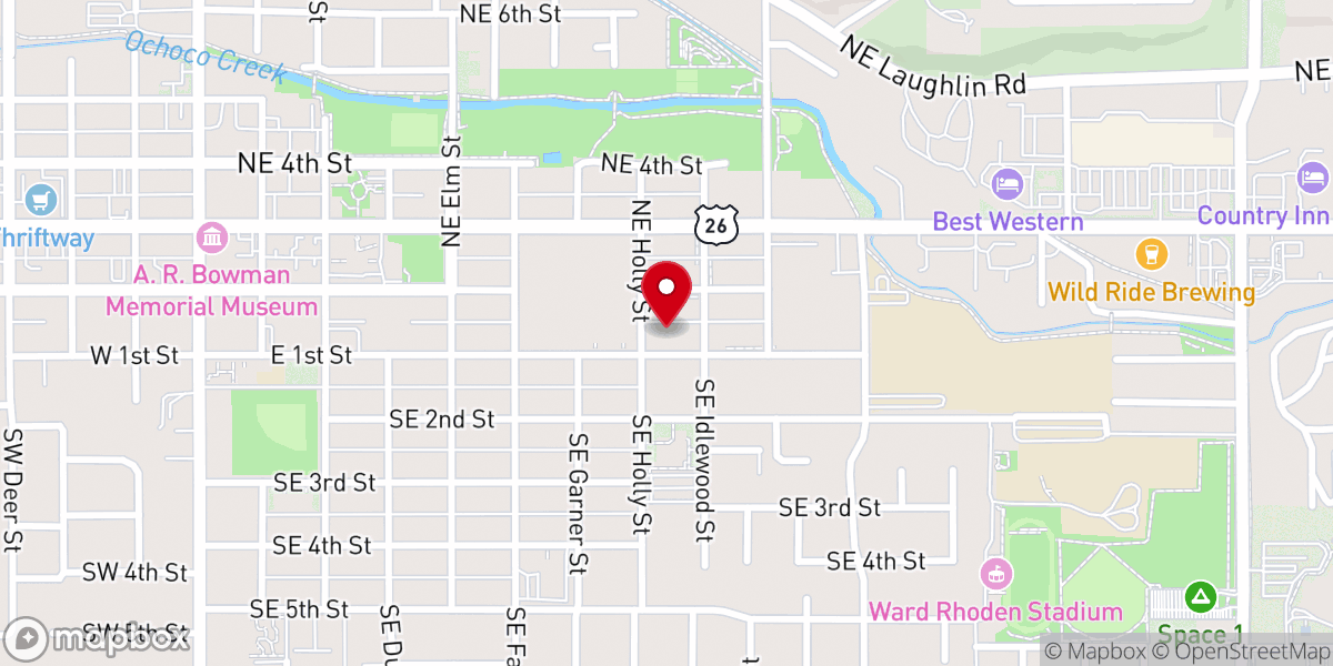 Map showing location of St Andrew's Episcopal Church
