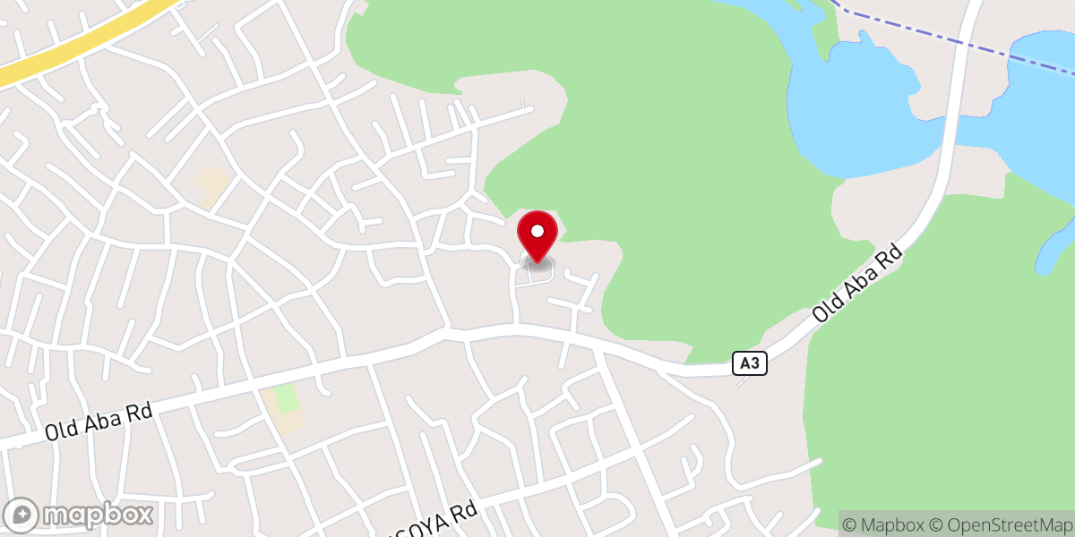 Map showing location of St. Paul's Catholic Church Oyigbo