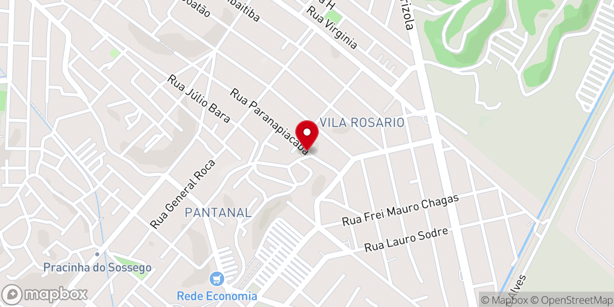 Map showing location of Assembléia de Deus Central de Vila Rosário
