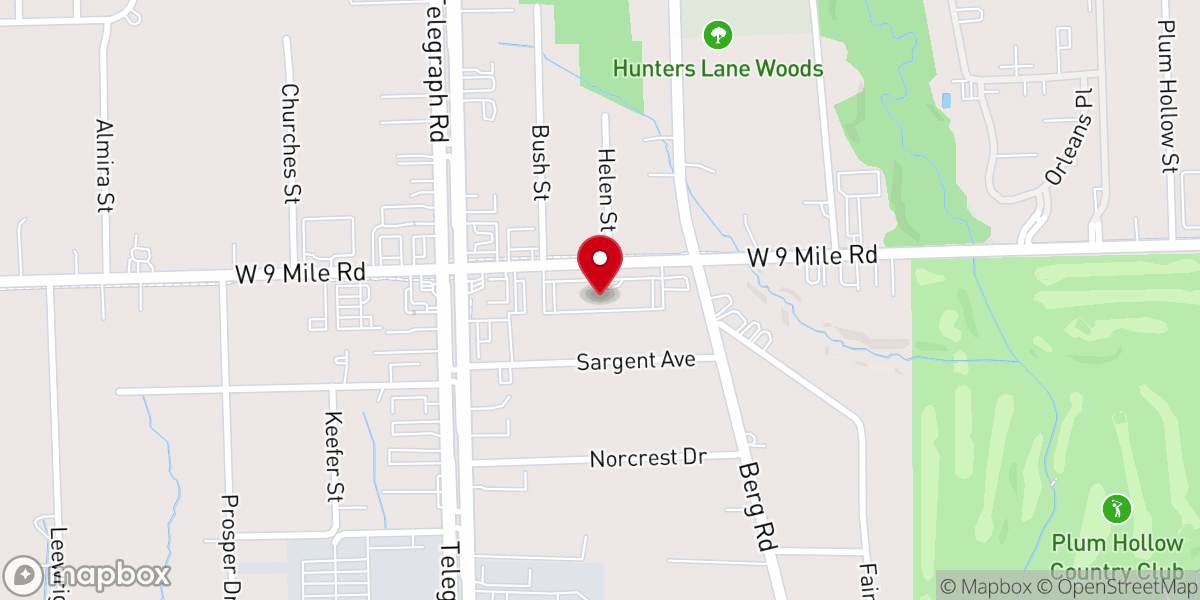 Map showing location of New Hope Missionary Baptist Church