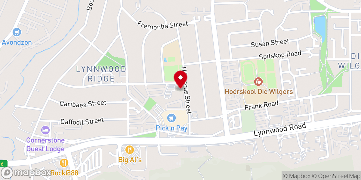 Map showing location of Lynnwoodrif Gemeente