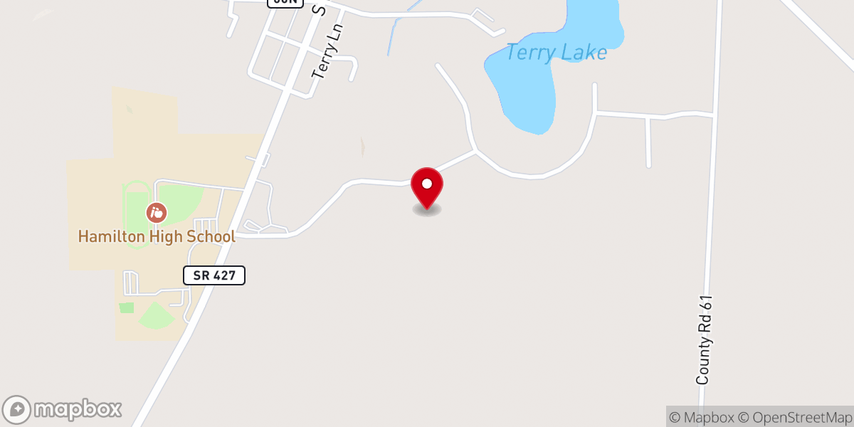 Map showing location of Hamilton Wesleyan Church