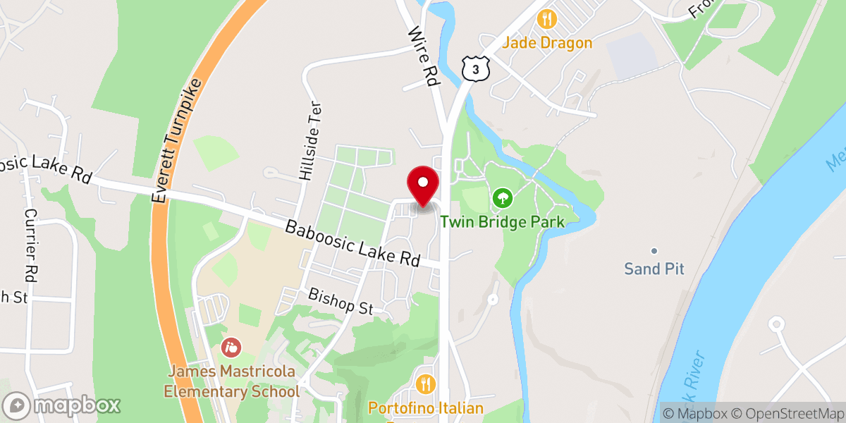 Map showing location of John O'Leary Adult Community Center