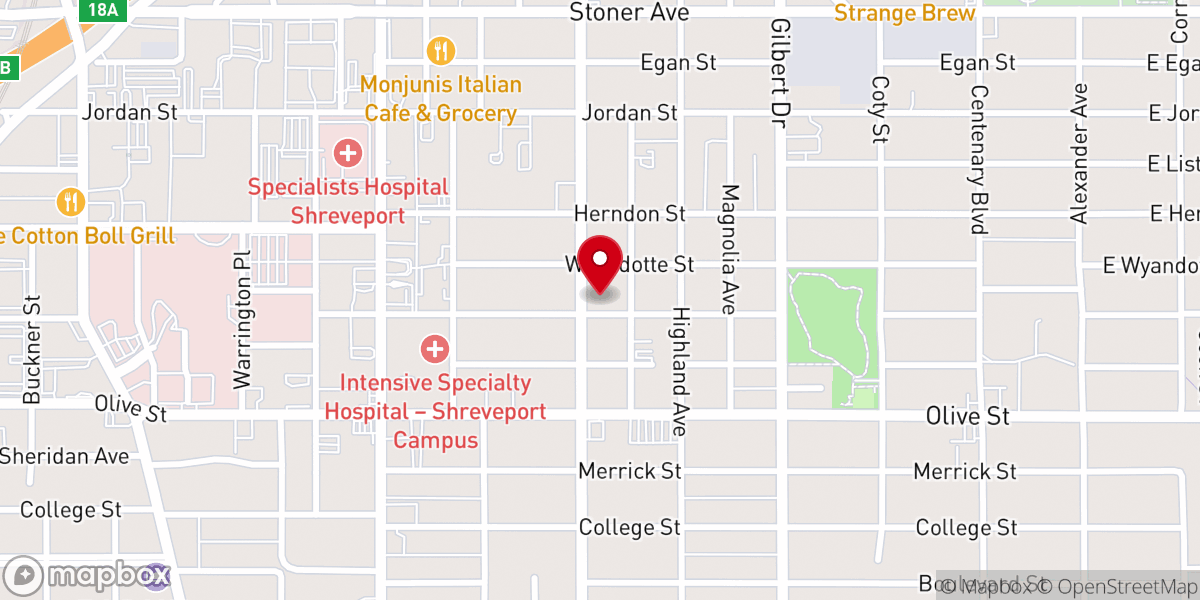 Map showing location of St George Greek Orthodox Church