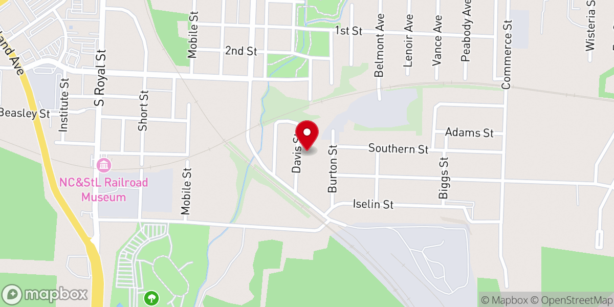 Map showing location of New Hope Missionary Baptist Church