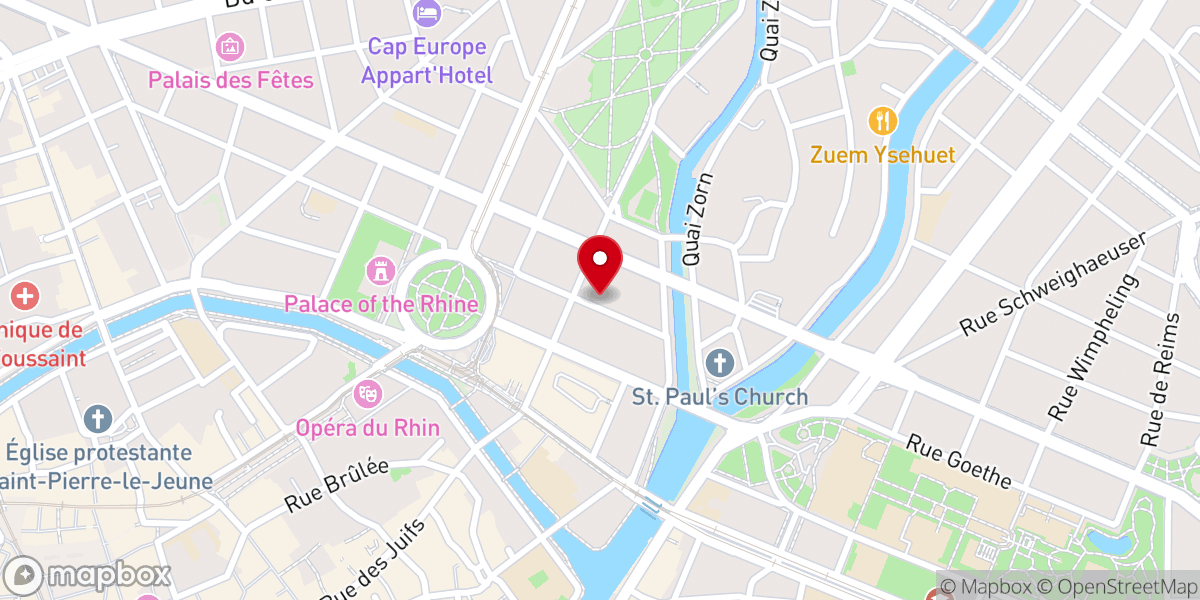 Map showing location of Temple maçonnique de Strasbourg
