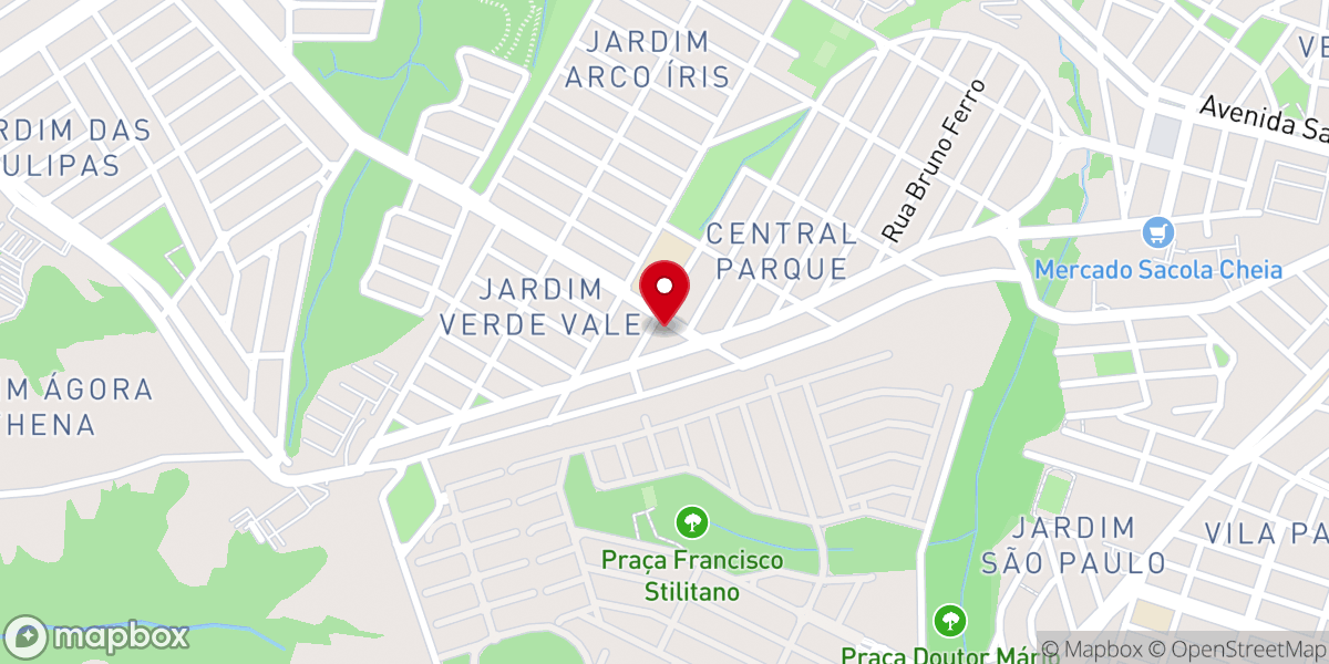 Map showing location of Santuário São Judas Tadeu