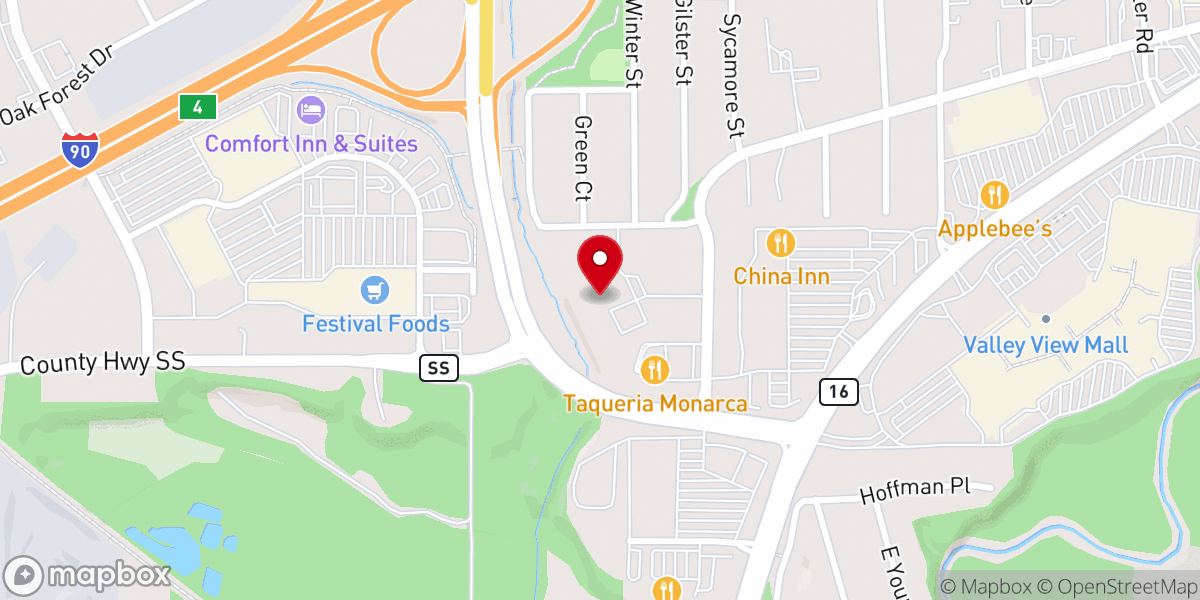 Map showing location of Legacy Church