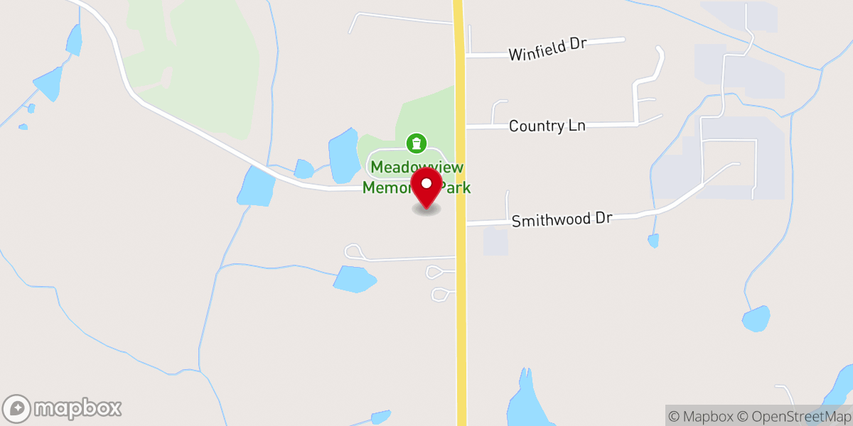 Map showing location of New Horizons Baptist Church