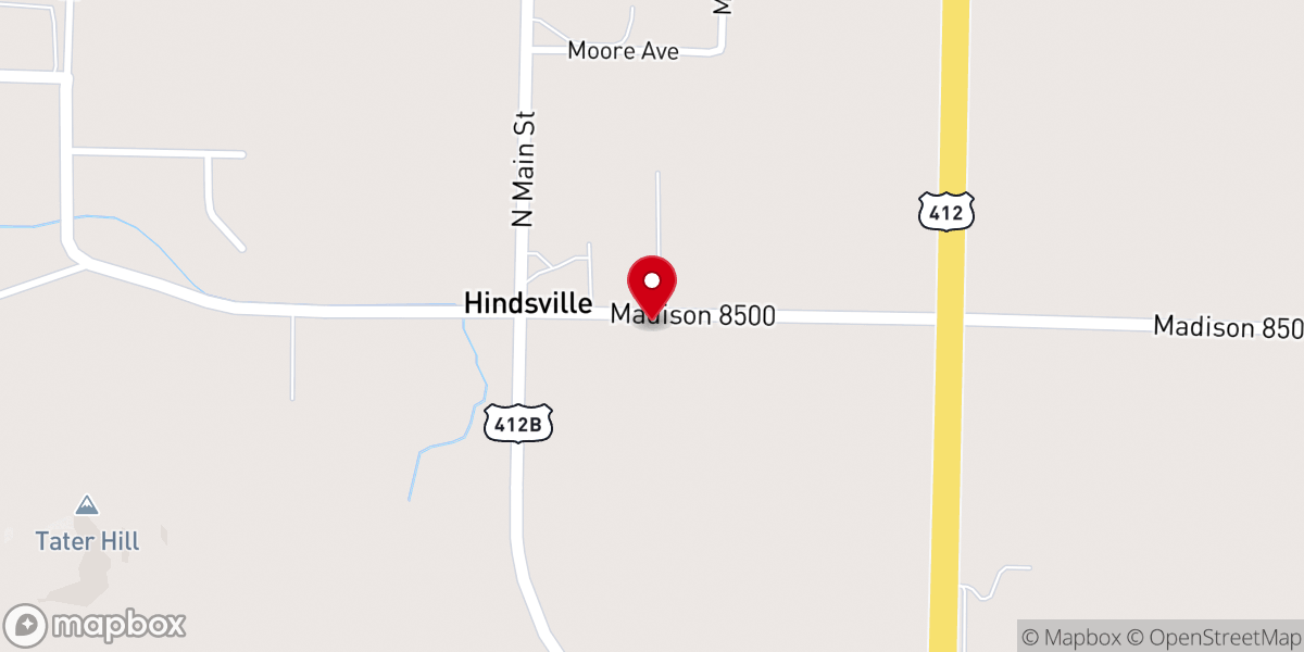Map showing location of Valley Lighthouse Church