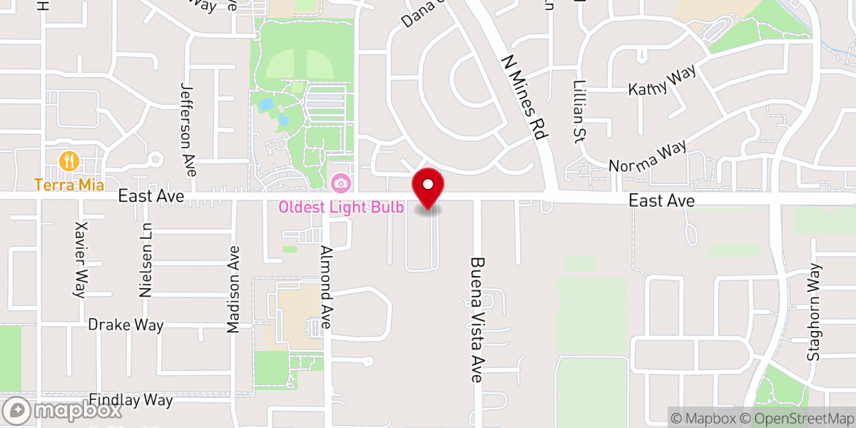 Map showing location of Asbury United Methodist Church